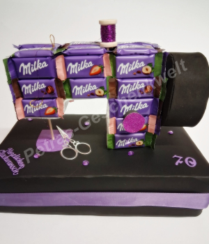 Schokoladen Nähmaschine zum Geburtstag